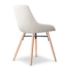 Eetkamerstoel Nena-Isa bouclé beige - naturel - set van 2