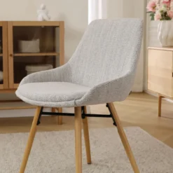 Eetkamerstoel Nena-Isa grijs beige gemêleerd - naturel