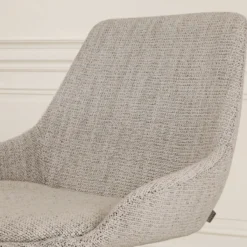 Eetkamerstoel Nena-Isa grijs beige gemêleerd - walnoot