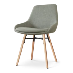 Eetkamerstoel Nena-Isa licht groen - houten onderstel
