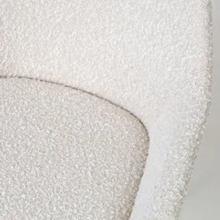 Eetkamerstoel Nena-Mae bouclé beige - walnoten onderstel