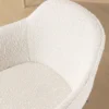 Eetkamerstoel Nena-Mare bouclé beige - zwart onderstel