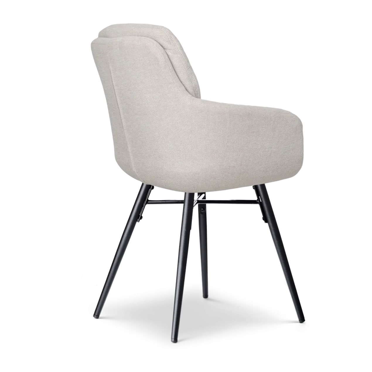 Eetkamerstoel Nena-Mia beige - zwart onderstel
