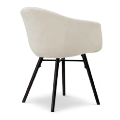 Eetkamerstoel Nena-Otis zwart onderstel cottonbeige