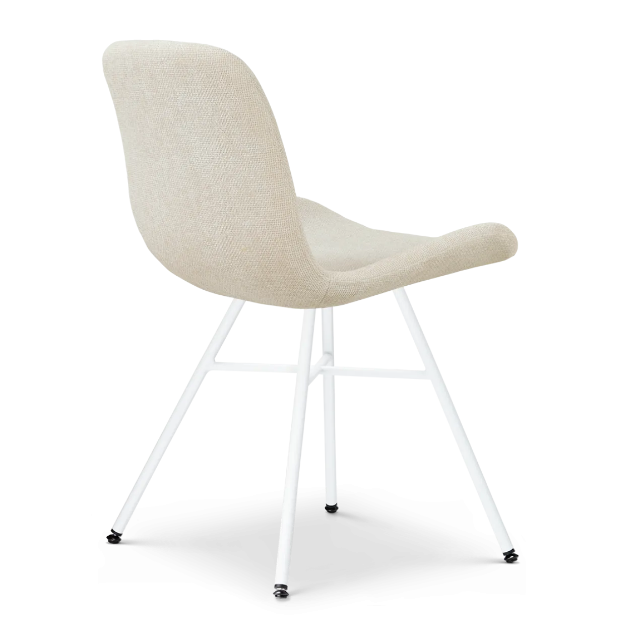 Eetkamerstoel Noa-Fé wit onderstel cottonbeige