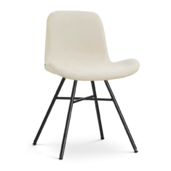 Eetkamerstoel Noa-Fé zwart onderstel cottonbeige