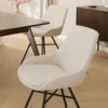 Eetkamerstoel Noa-Isa beige - zwart onderstel