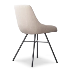 Eetkamerstoel Noa-Isa beige - zwart onderstel
