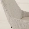 Eetkamerstoel Noa-Isa grijs beige gemêleerd - wit onderstel