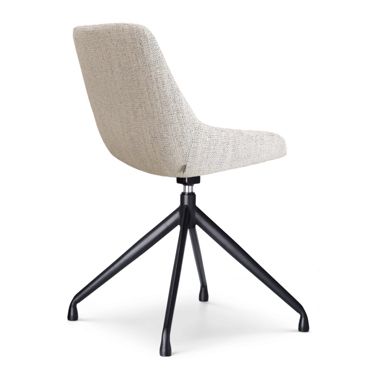 Eetkamerstoel Nola-Isa grijs beige gemêleerd draaibaar zwart