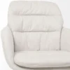 Eetkamerstoel Nola-Mia beige - wit onderstel
