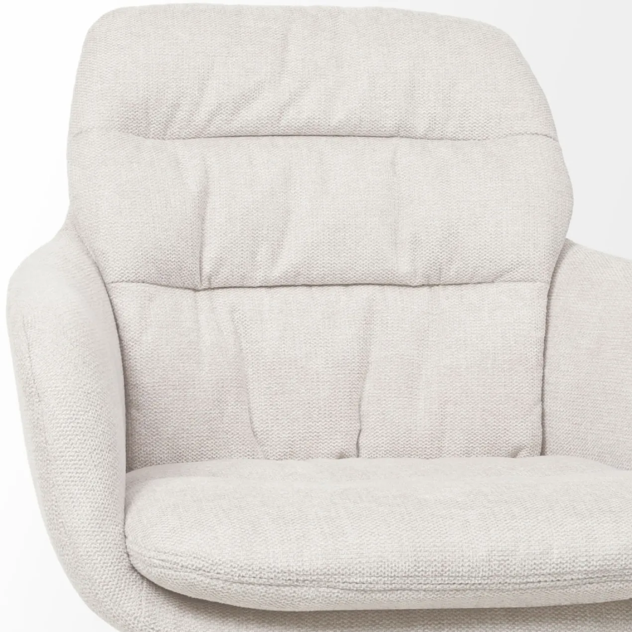 Eetkamerstoel Nola-Mia beige - wit onderstel
