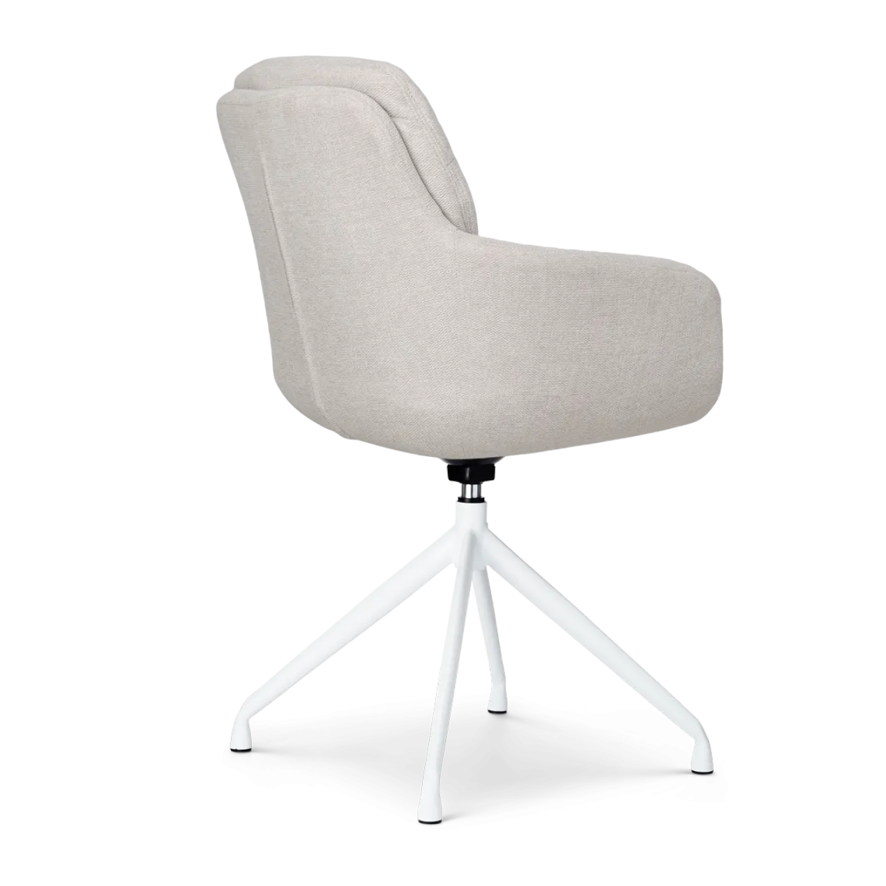 Eetkamerstoel Nola-Mia beige - wit onderstel