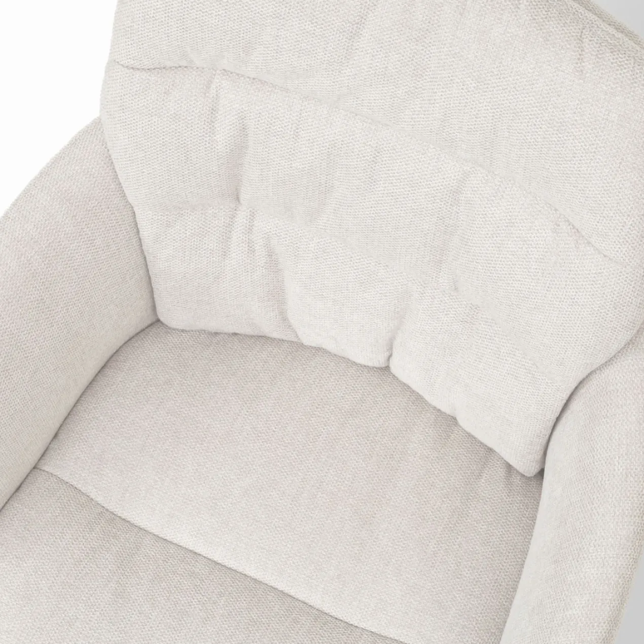 Eetkamerstoel Nola-Mia beige - wit onderstel