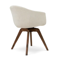 Eetkamerstoel Noor-Otis walnoot cottonbeige