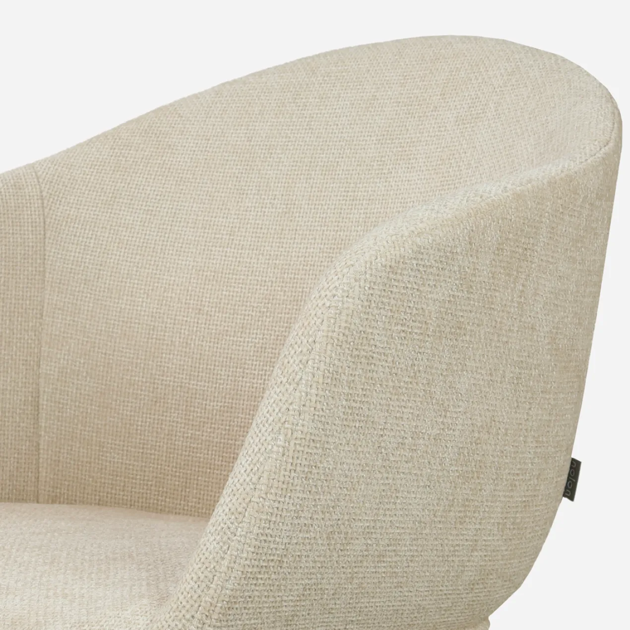 Eetkamerstoel Noor-Otis walnoot cottonbeige