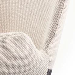 Eetkamerstoel Nora-Eef beige - zwart onderstel - set van 2
