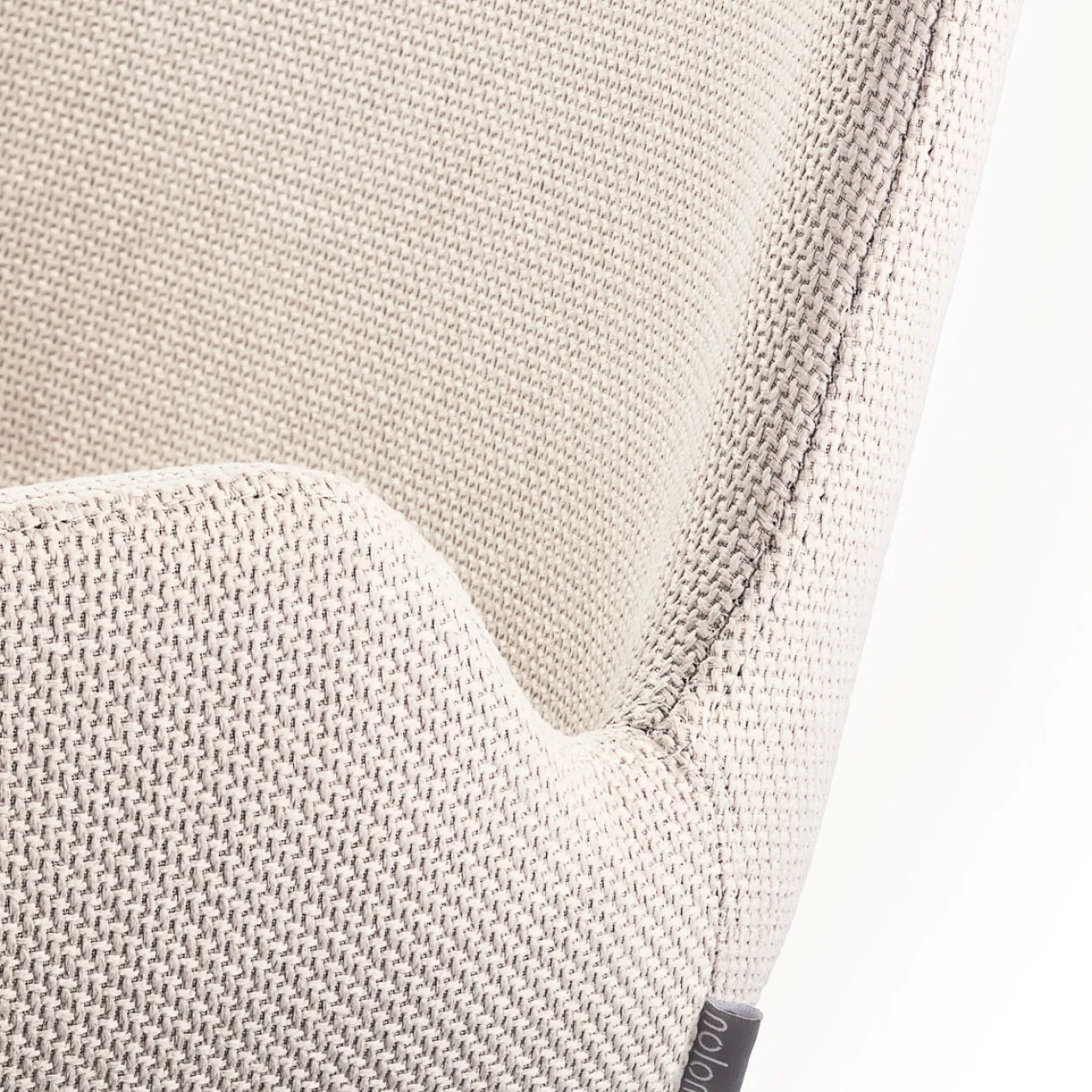 Eetkamerstoel Nora-Eef beige - zwart onderstel - set van 2