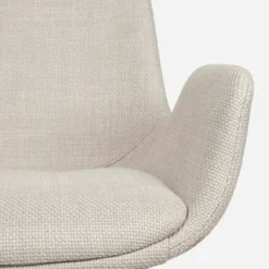 Eetkamerstoel Nora-Eef beige - zwart onderstel