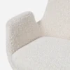 Eetkamerstoel Nora-Eef bouclé beige - zwart onderstel