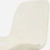 Eetkamerstoel Nora-Fé wit onderstel rib beige