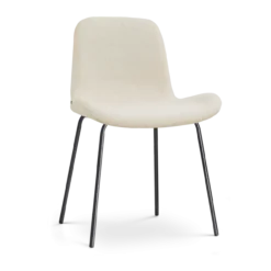 Eetkamerstoel Nora-Fé zwart onderstel cottonbeige