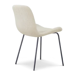 Eetkamerstoel Nora-Fé zwart onderstel cottonbeige