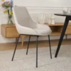 Eetkamerstoel Nora-Isa beige - zwart onderstel