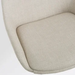 Eetkamerstoel Nora-Isa beige - zwart onderstel
