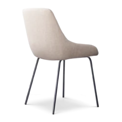 Eetkamerstoel Nora-Isa beige - zwart onderstel
