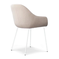 Eetkamerstoel Nora-Mae beige - wit onderstel