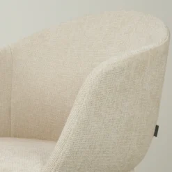 Eetkamerstoel Nora-Otis cottonbeige - zwart onderstel