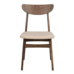 Eetkamerstoel Rodham - set van 2 Donker eiken - Beige