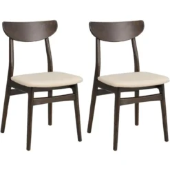 Eetkamerstoel Rodham - set van 2 Donker eiken - Beige