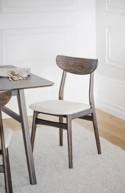 Eetkamerstoel Rodham - set van 2 Donker eiken - Beige