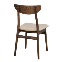 Eetkamerstoel Rodham - set van 2 Donker eiken - Beige