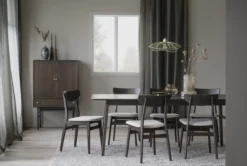 Eetkamerstoel Rodham - set van 2 Donker eiken - Beige