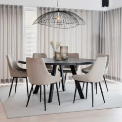 Eetkamerstoel Sierra velvet Beige