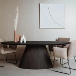 Eetkamertafel Premana ovaal 240 zwart