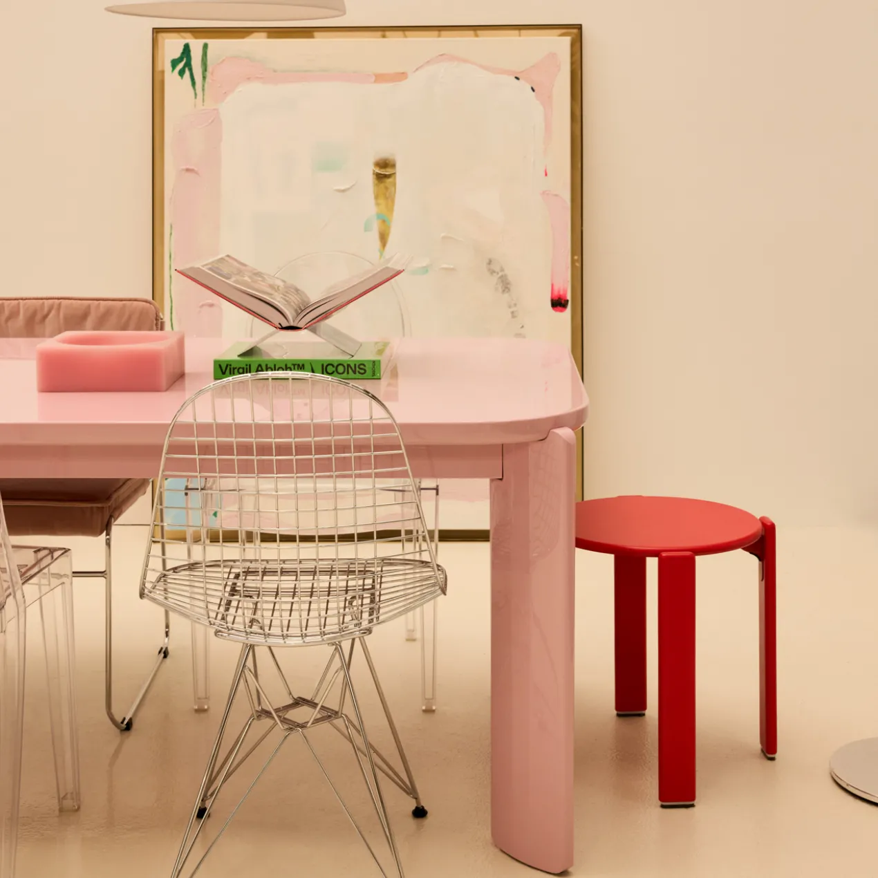 Eettafel Alexis cotton candy 220x100 cm