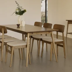 Eettafel Boas verlengbaar gerookt eiken 190x90 cm