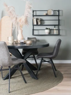 Eettafel Bob Zwart Mangohout ø130 cm