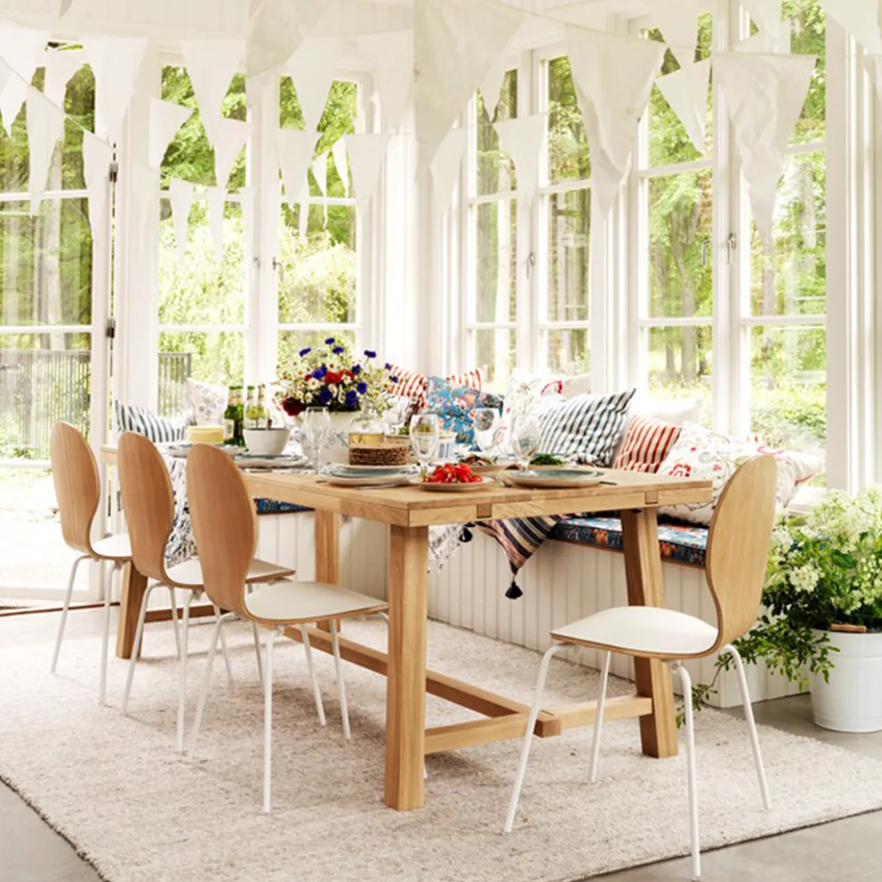 Eettafel Brooklyn Donkerbruin verlengbaar 220 x 95 cm