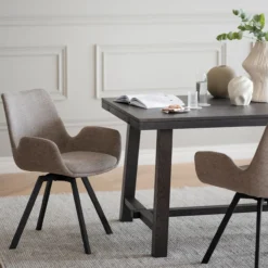 Eettafel Brooklyn Donkerbruin verlengbaar 220 x 95 cm