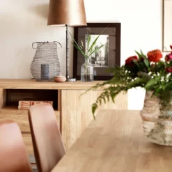 Eettafel Brooklyn Naturel verlengbaar 220 x 95 cm