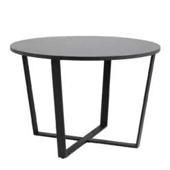 Eettafel Brynn marmerlook Zwart