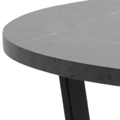 Eettafel Brynn marmerlook Zwart