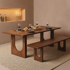Eettafel Bullnose Chamfered Arch 200x90 cm