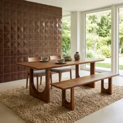 Eettafel Bullnose Chamfered Arch 200x90 cm