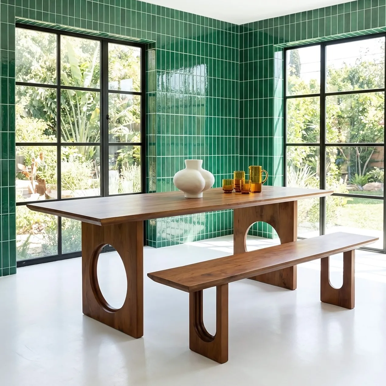 Eettafel Bullnose Chamfered Loop 200x90 cm